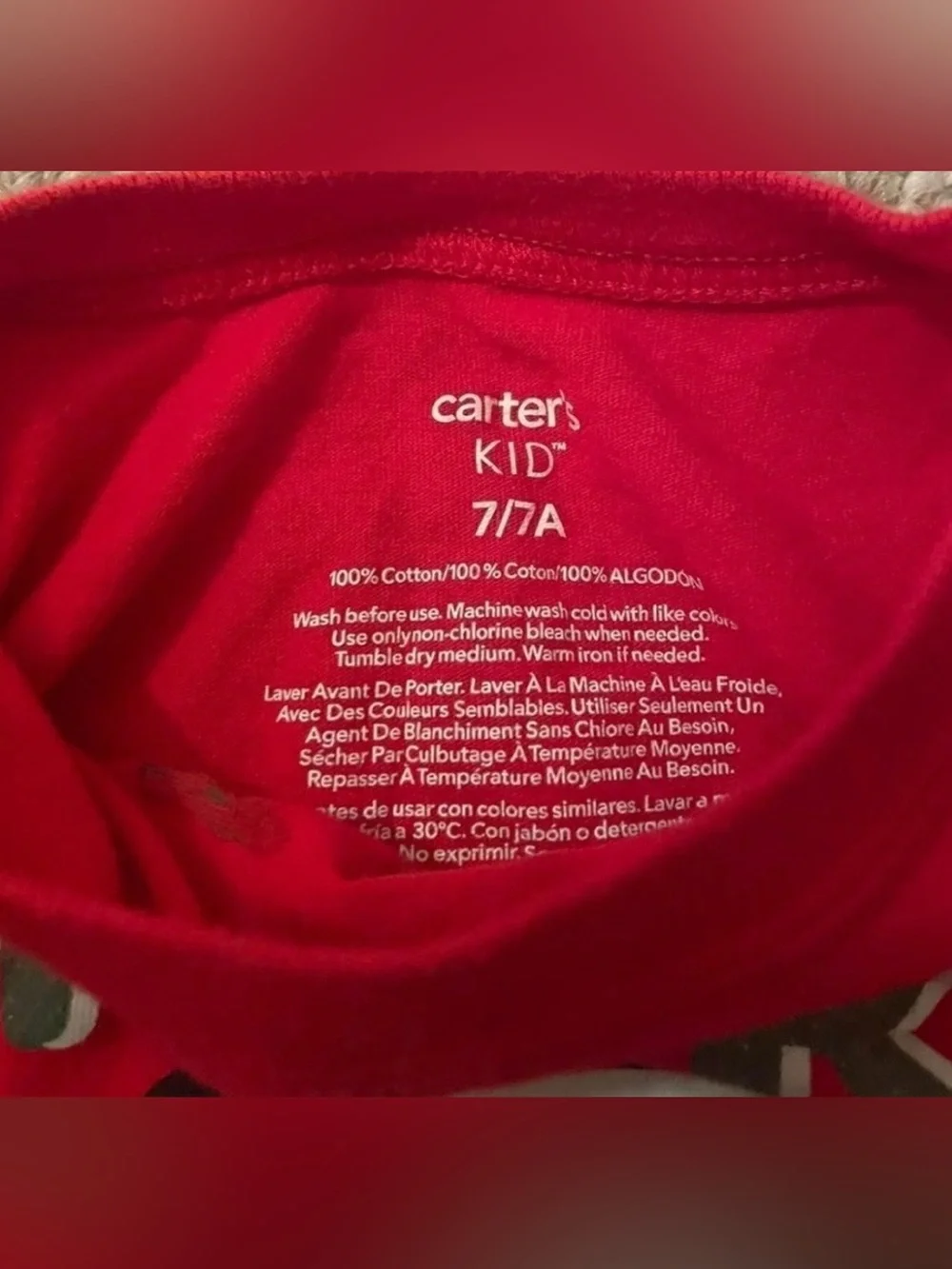 Carter’s Kid’s Long-Sleeve Red 'Merry and Awesome' Santa Graphic Tee